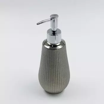Дозатор для жидкого мыла Joy Home, керамика, серебристый