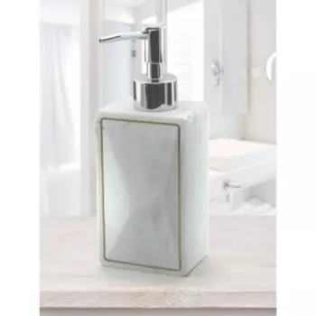 Дозатор для жидкого мыла ORION LD-2001MB, керамика, цвет белый мрамор