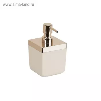 Дозатор для жидкого мыла Toskana, пластик, цвет бежевый/золото