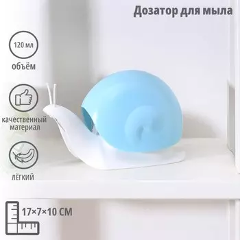 Дозатор для мыла Доляна «Улитка», 120 мл, чёрный