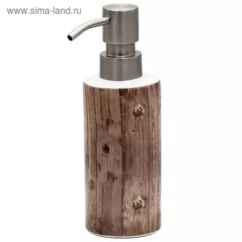 Дозатор для жидкого мыла Woody, цвет бежевый/коричневый