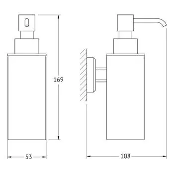 Дозатор жидкого мыла, хром