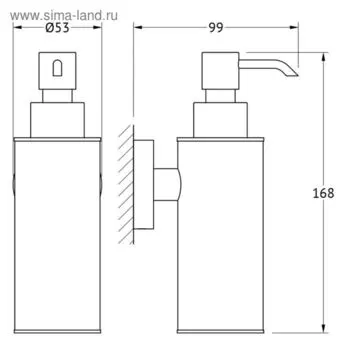 Дозатор жидкого мыла, хром, ARTWELLE