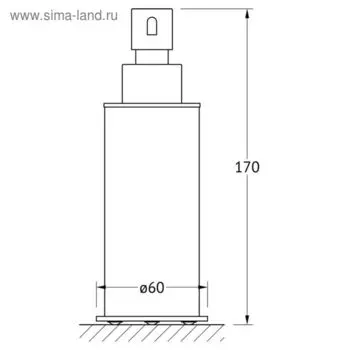 Дозатор жидкого мыла настольный, хром, ARTWELLE