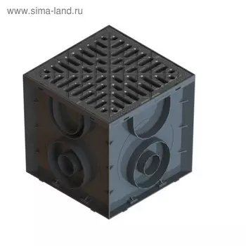 Дождеприёмник, 25 25 см, пластик, с пластиковой решёткой, Spark