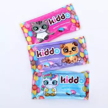 Драже "Kiddo" молочное с какао в сахарной глазури 50 г