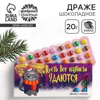 Конфеты драже шоколадное «Шалости», 20 гр.