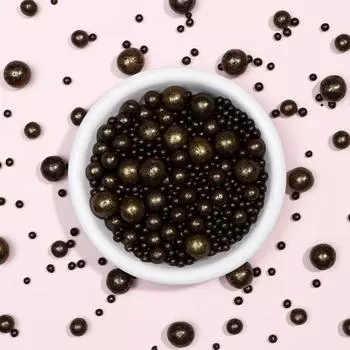 Посыпка кондитерская с мягким центром «Жемчуг», бронзовая, 50 г