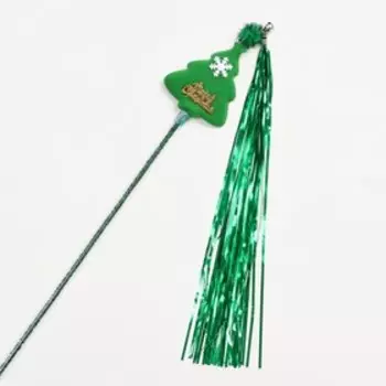 Дразнилка для кошек с бубенчиком «Новогодняя ёлка», 30 см