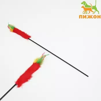 Дразнилка меховая «Камыш», красная