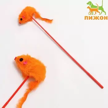 Дразнилка "Мышь на палочке", красная