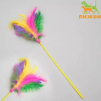 Дразнилка «Павлин», 40 см, микс цветов