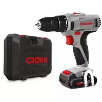 Дрель-шуруповерт аккумуляторная CROWN CT21052LH-1.5BMC, 12 В, 2х1.5 Ач, Li-Ion, 25 Нм, кейс 704977