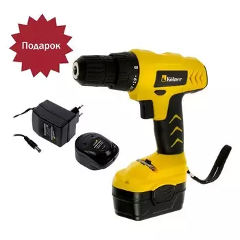 Дрель-шуруповерт Kolner KCD 12М, 12 В, 550 об/мин, 14 Нм, аккумуляторная + ПОДАРОК