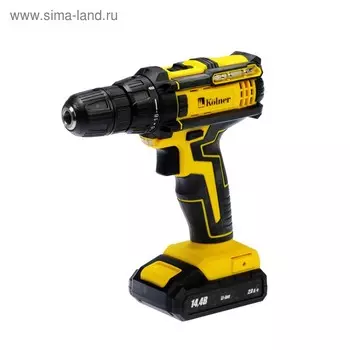 Дрель-шуруповерт Kolner KCD 14,4/2-2L, аккум., 14.4В, 0-400/1450об/мин, 2х1,5 Ач, Li-Ion