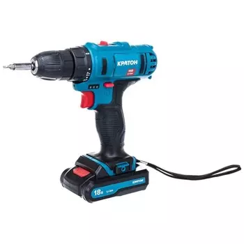 Дрель-шуруповерт Кратон CD 18-Li-1.5, аккум., Li-Ion, 1.5 Ач, 18 В, 32 Нм, 1400 об/мин