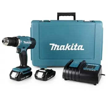 Дрель-шуруповерт Makita DDF453SYE, 18 В, 21.5 Ач, БЗП 13 мм, 400/1300 об/мин, 42/27 Нм