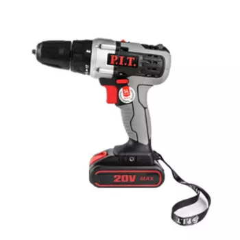 Дрель-шуруповерт P.I.T. PSR20-C, 20 В, 2х1.5 Ач, Li-Ion, 450/1450 об/мин, 32 Нм, БЗП, кейс