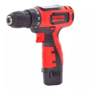 Дрель-шуруповерт RedVerg SD12LE/1 Basic, 12 В, Li-lon, 1.5 Ач, 15 Нм, 650 об/мин
