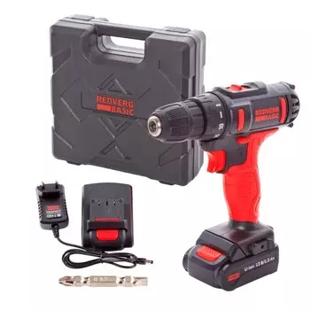 Дрель-шуруповерт RedVerg SD12LE/2-2S Basic, 12 В, Li-lon, 21.5 Ач, 20 Нм, 350/1350 об/мин