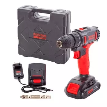 Дрель-шуруповерт RedVerg SD18LE/2-2 Basic, 18 В, Li-lon, 22 Ач, 20 Нм, 350/1400 об/мин