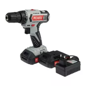 Дрель-шуруповерт "Ресанта" ДА-18-2ЛК, 18 Вт, 2х2 Ач, Li-Ion, 50 Нм, 400/1400 об/мин
