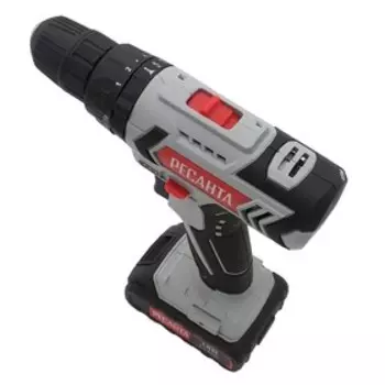Дрель-шуруповерт "Ресанта" ДА-18-2ЛК-У 75/14/6, аккумуляторная, 18 В, 21+1, 2 АКБ, кейс