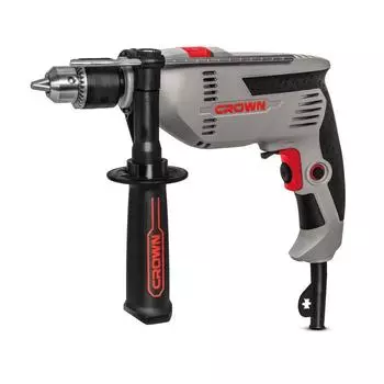 Дрель ударная CROWN CT10128, 220 В, 600 Вт, 0-44800 уд/мин, 0-2800 об/мин, патрон 1.5-13 мм 704978