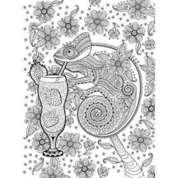 Drinking animals. Раскраска-антистресс