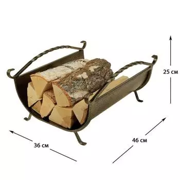 Дровница с поддоном, 46х36х25 см