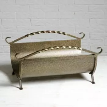 Дровница с поддоном, цвет бронза