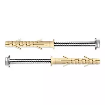 Дюбель "Европартнер" КАТ N, фасадный, пластиковый, с шурупом НЕХ, 10х160 мм, 40 шт