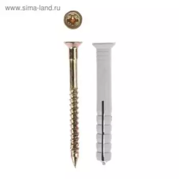 Дюбель-гвоздь "ЗУБР Мастер", 6 x 60 мм, потайной бортик, полипропилен., в упаковке 6 шт.