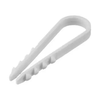 Дюбель-хомут "Росдюбель", для круглого кабеля, нейлоновый, 5-10 мм, белый, 100 шт