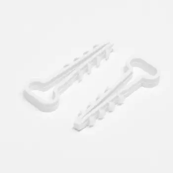 Дюбель-хомут "ЗУБР" ДХ-П, для плоского кабеля, нейлоновый, 12 мм, белый, 100 шт