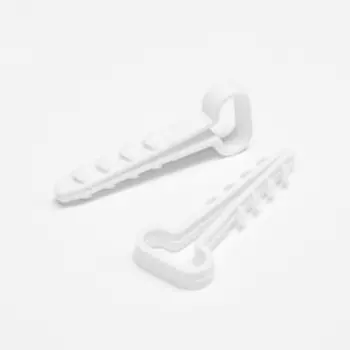 Дюбель-хомут "ЗУБР" ДХ-П, для плоского кабеля, нейлоновый, 14 мм, белый, 100 шт