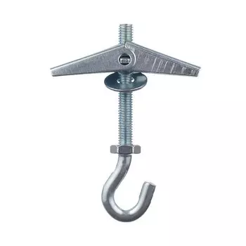 Анкер Steelrex, потолочный, складной, пружинный, с крюком, оцинкованный, М6, 50 шт