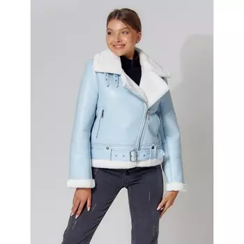 Дублёнка авиатор женская, цвет голубой, размер 42