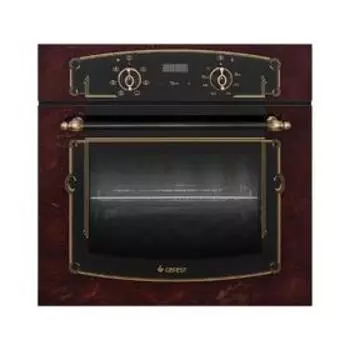 Духовой шкаф Gefest ЭДВ ДА 622-02 К55, электрический, 55 л, класс А, бордовый рис. "ретро"