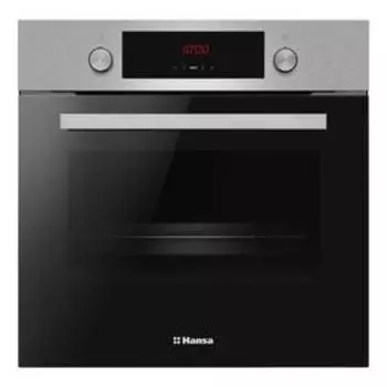 Духовой шкаф Hansa BOEI68411, электрический, 2900 Вт, 65 л, 8 режимов, серебристо-чёрный