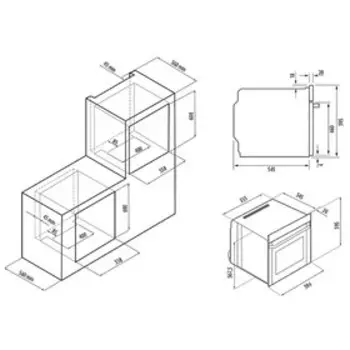 Духовой шкаф KRONA ESSENZA 60 BL, электрический, 63 л, 3 режима, 60 см, чёрный