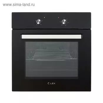 Духовой шкаф Lex EDM 040 BL, электрический, 62 л, класс А, черное стекло