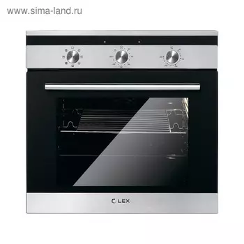 Духовой шкаф Lex EDM 070 IX, электрический, 60 л, класс А, черный/серебристый
