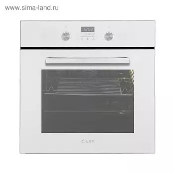 Духовой шкаф Lex EDP 093 WH NEW, электрический, 60 л, класс А, белое стекло