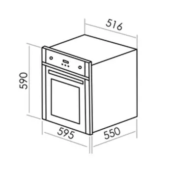 Духовой шкаф MBS DE-609, электрический, 60 л, 5 режимов, таймер, чёрно-серебристая