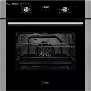 Духовой шкаф Midea MO 68145 X, электрический, 70 л, класс А, черный