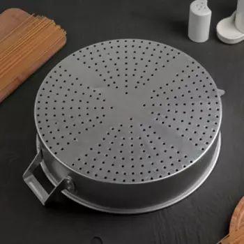 Дуршлаг алюминиевый, d=30 см, h=8,5 см, две ручки