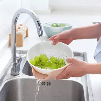 Дуршлаг EmHouse, размер 23.5х21.5х9.5 см, цвет МИКС