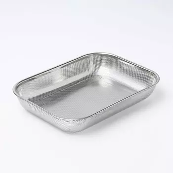 Дуршлаг из нержавеющей стали, 37×27×6 см