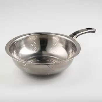 Дуршлаг из нержавеющей стали с ручкой, d=27 см, 201 сталь